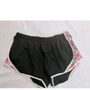 Soffe Black Shorts with Floral Accents